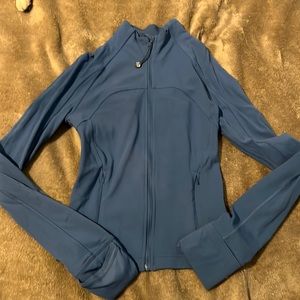 Lululemon Blue Denim Cropped Define Jacket
